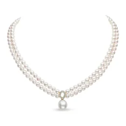 New Akoya perlekjede med diamanter 0,40 ct Halssmykker