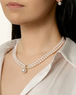 New Akoya perlekjede med diamanter 0,40 ct Halssmykker