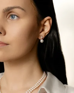 New Akoya perlekjede med diamanter 0,40 ct Halssmykker