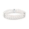 Clearance Akoya 2-raders perlearmbånd 6-6,5 mm med diamanter Armbånd