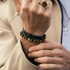 Clearance ColorUp Tiger Eye 6mm armbånd Til Menn | Armbånd
