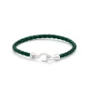 Clearance single bolo leather green Til Menn | Armbånd