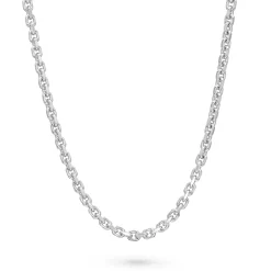Best Ankerkjede i rhodinert sølv 50 cm Til Menn | Halssmykker