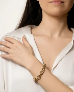 Fashion Armbånd i gult gull 19,5 cm Armbånd