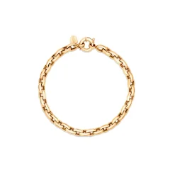 Sale Armbånd i gult gull 19 cm lenker Armbånd