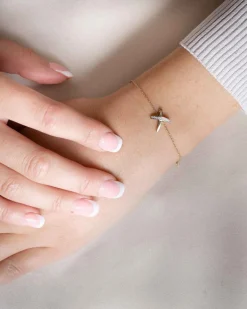 Hot Armbånd i gult gull kryss 0,06 ct Armbånd