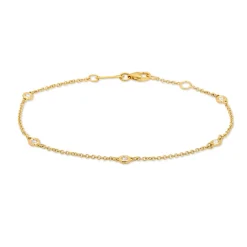 Discount Armbånd i gult gull med diamanter 0,09 ct Armbånd
