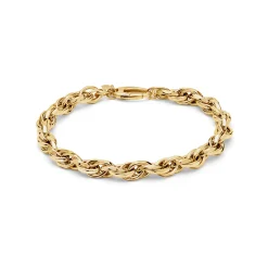 Outlet Armbånd i gult gull med flettede lenker Armbånd