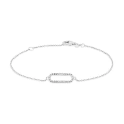 Fashion Armbånd i hvitt gull med diamanter 0,11 ct Armbånd
