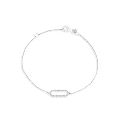 Fashion Armbånd i hvitt gull med diamanter 0,11 ct Armbånd