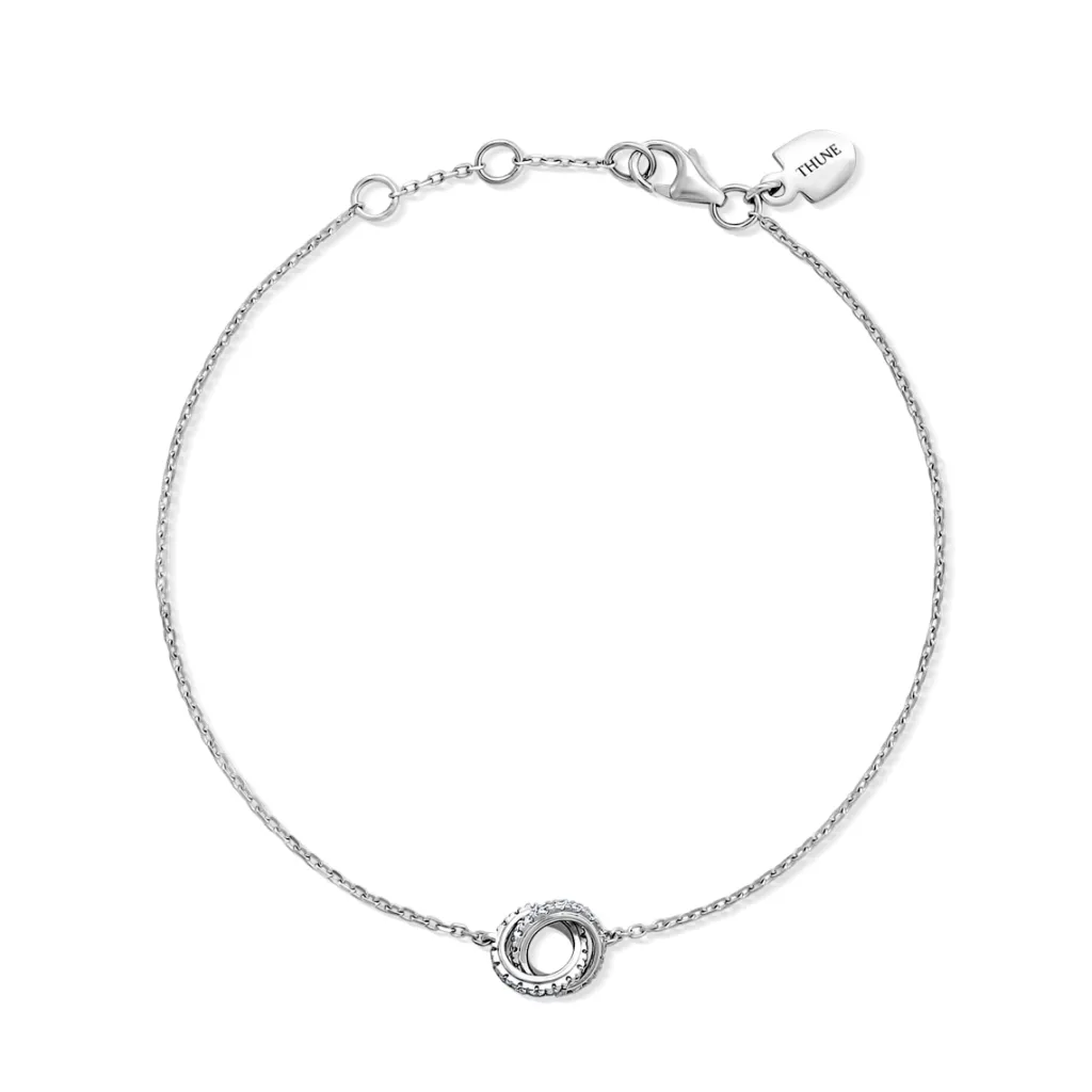 Clearance Armbånd i hvitt gull med diamanter 0,19 ct Armbånd