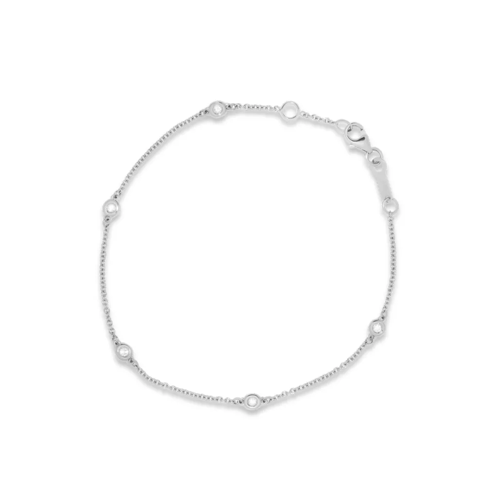 New Armbånd i hvitt gull med diamanter 0,09 ct Armbånd