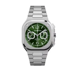 Clearance Bell & Ross BR05 Chrono Green Steel 42 mm Til Han