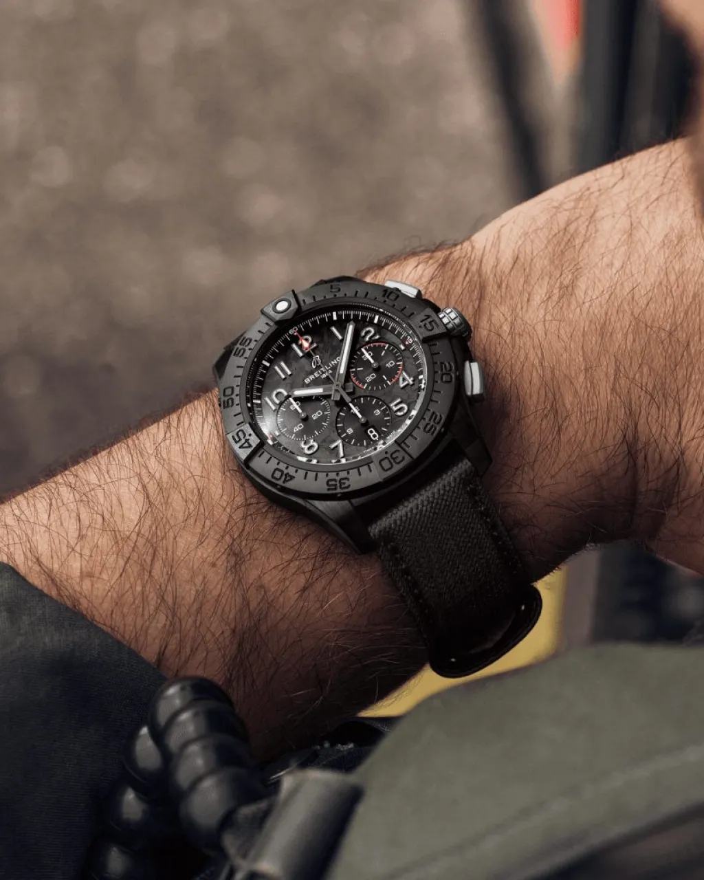 Outlet Avenger B01 Chronograph Night Mission sort 44 mm Dykkerklokker | Til Han