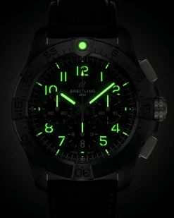 Outlet Avenger B01 Chronograph Night Mission sort 44 mm Dykkerklokker | Til Han