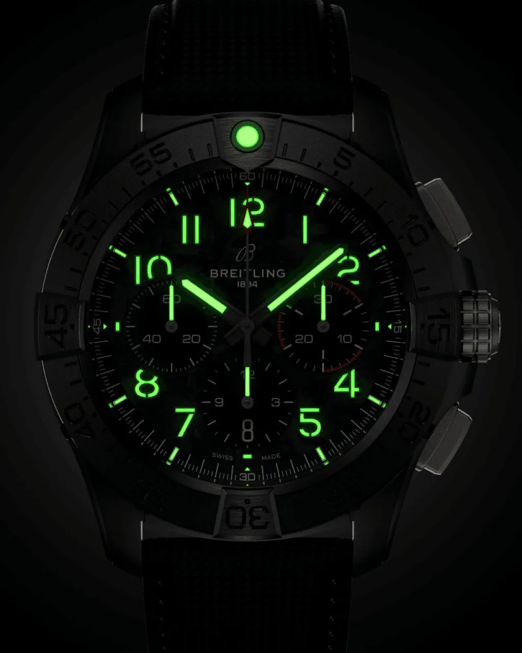 Outlet Avenger B01 Chronograph Night Mission sort 44 mm Dykkerklokker | Til Han