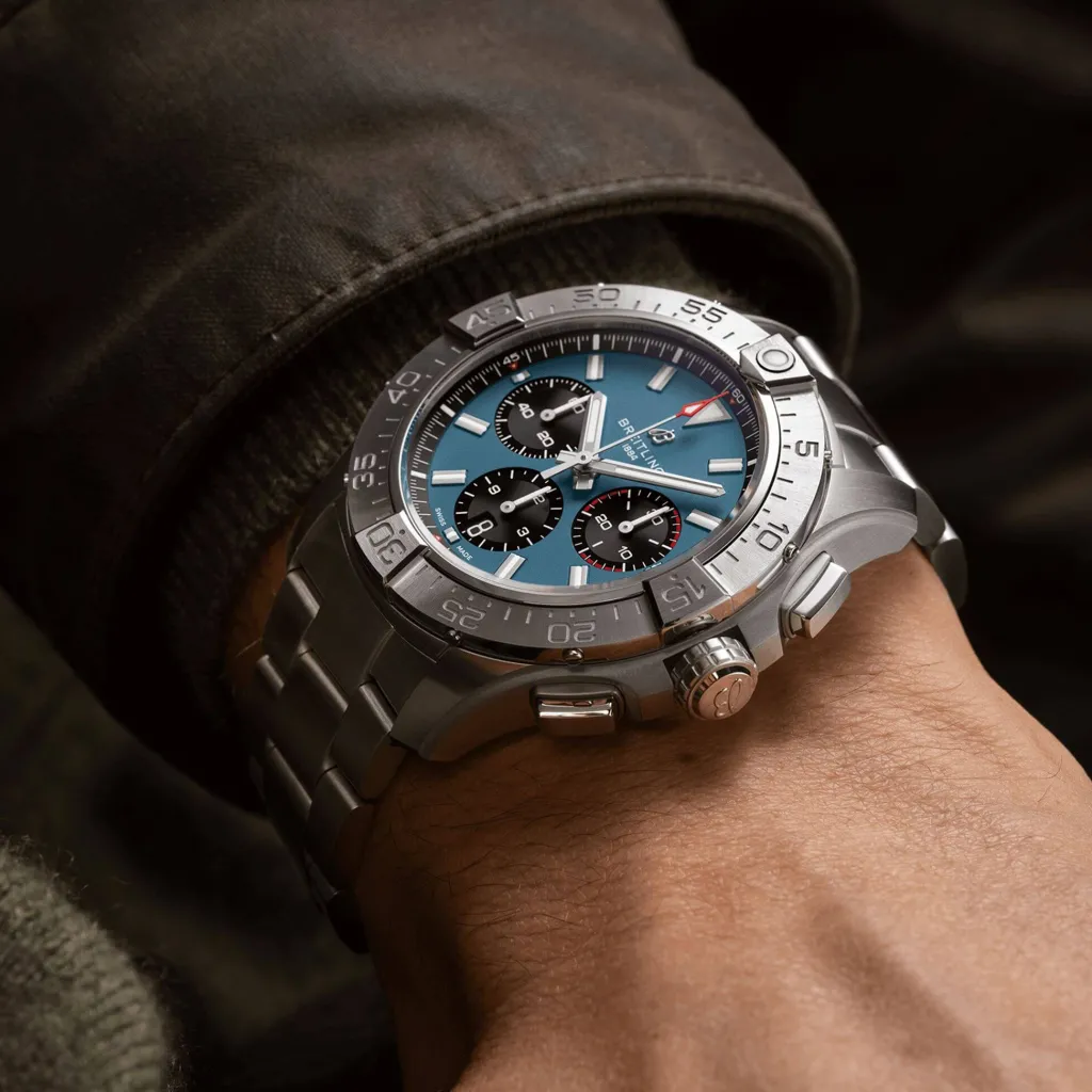 Outlet Avenger Chronograph blå skive 44 mm Dykkerklokker | Til Han