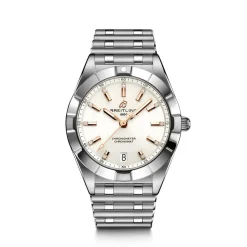 Outlet Chronomat 32 mm gull og diamantindex Til Henne