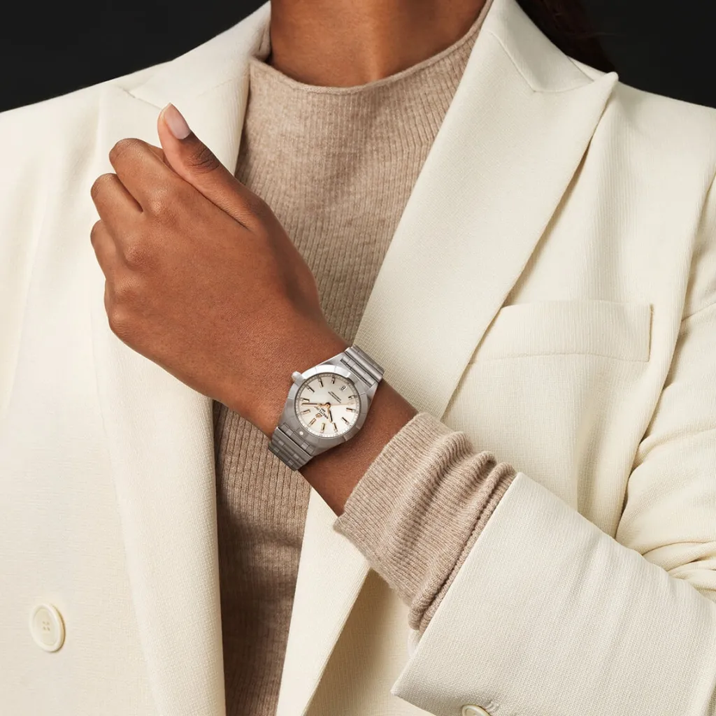 Outlet Chronomat 32 mm gull og diamantindex Til Henne