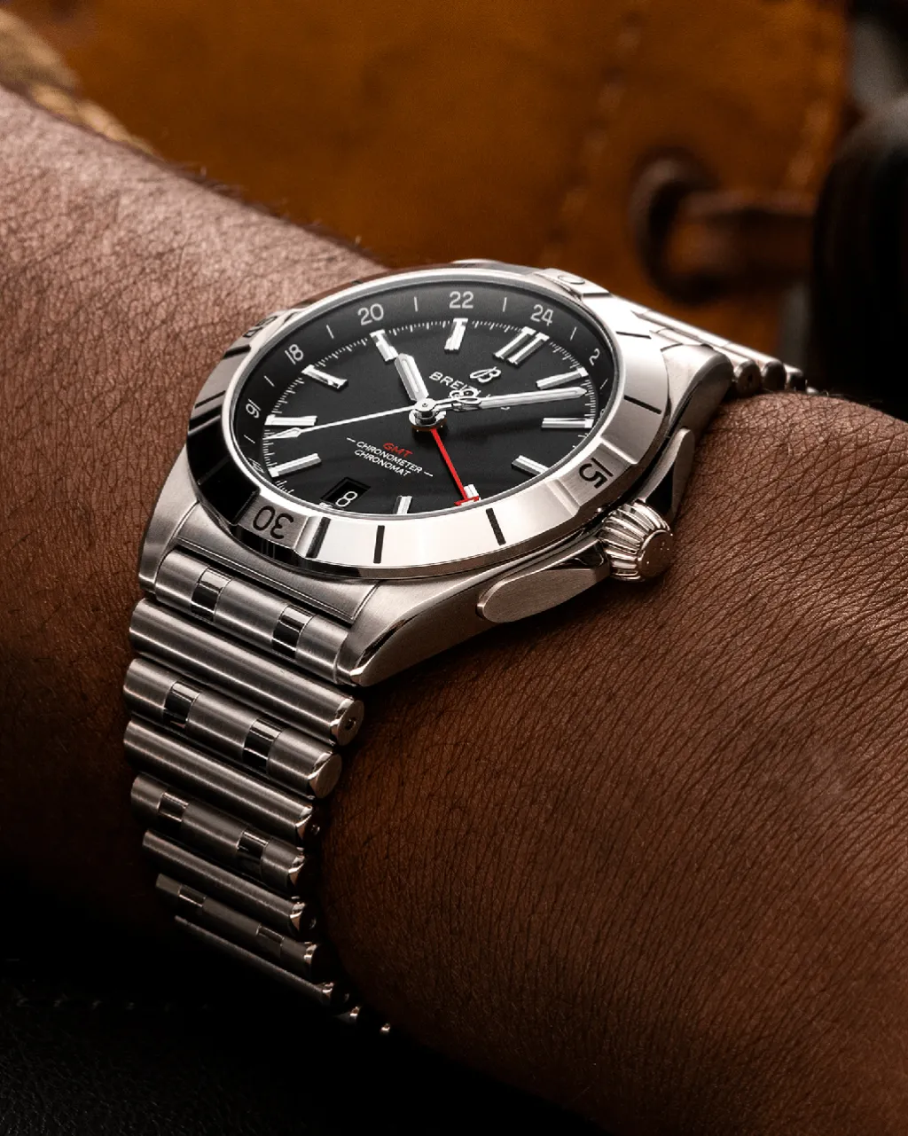 Outlet Chronomat GMT sort 40 mm Til Han