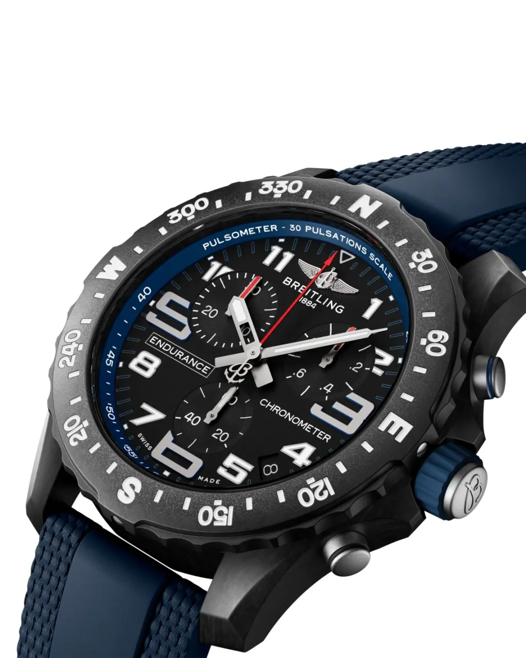 Clearance Endurance Pro blå rem 44 mm Til Han