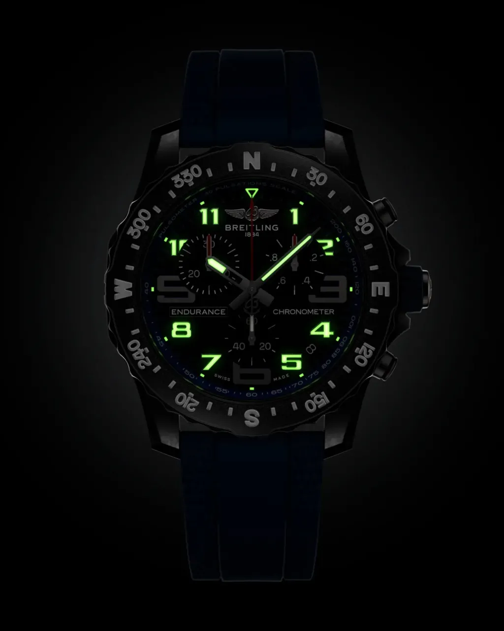 Clearance Endurance Pro blå rem 44 mm Til Han
