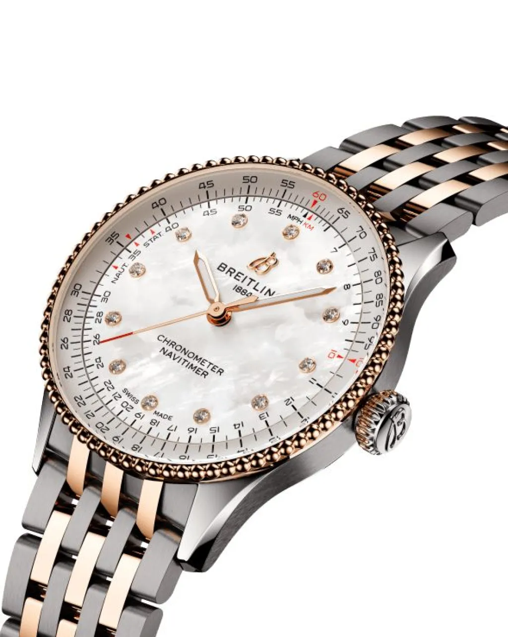 Fashion Navitimer Automatic perlemor 36 mm Two Tone Klokker | Til Henne