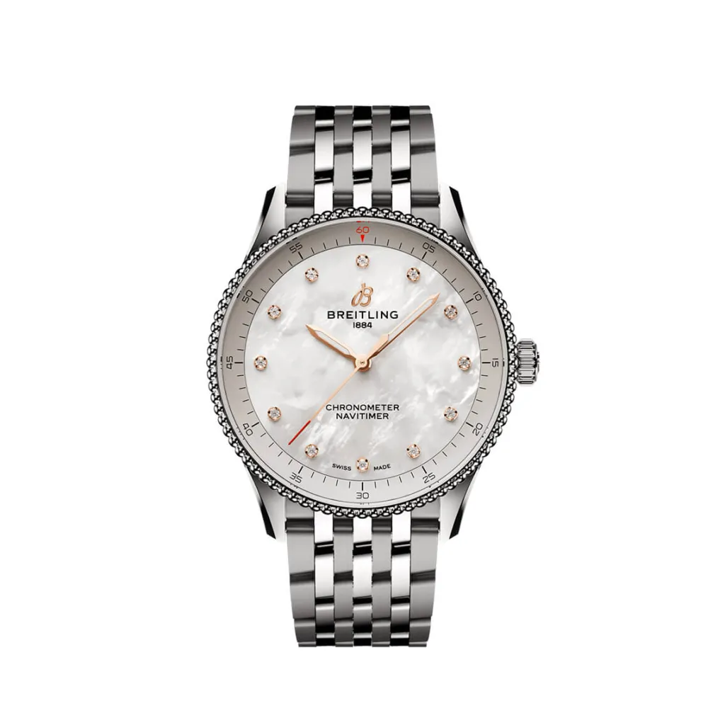 Hot Navitimer perlemorskive 32 mm Til Han