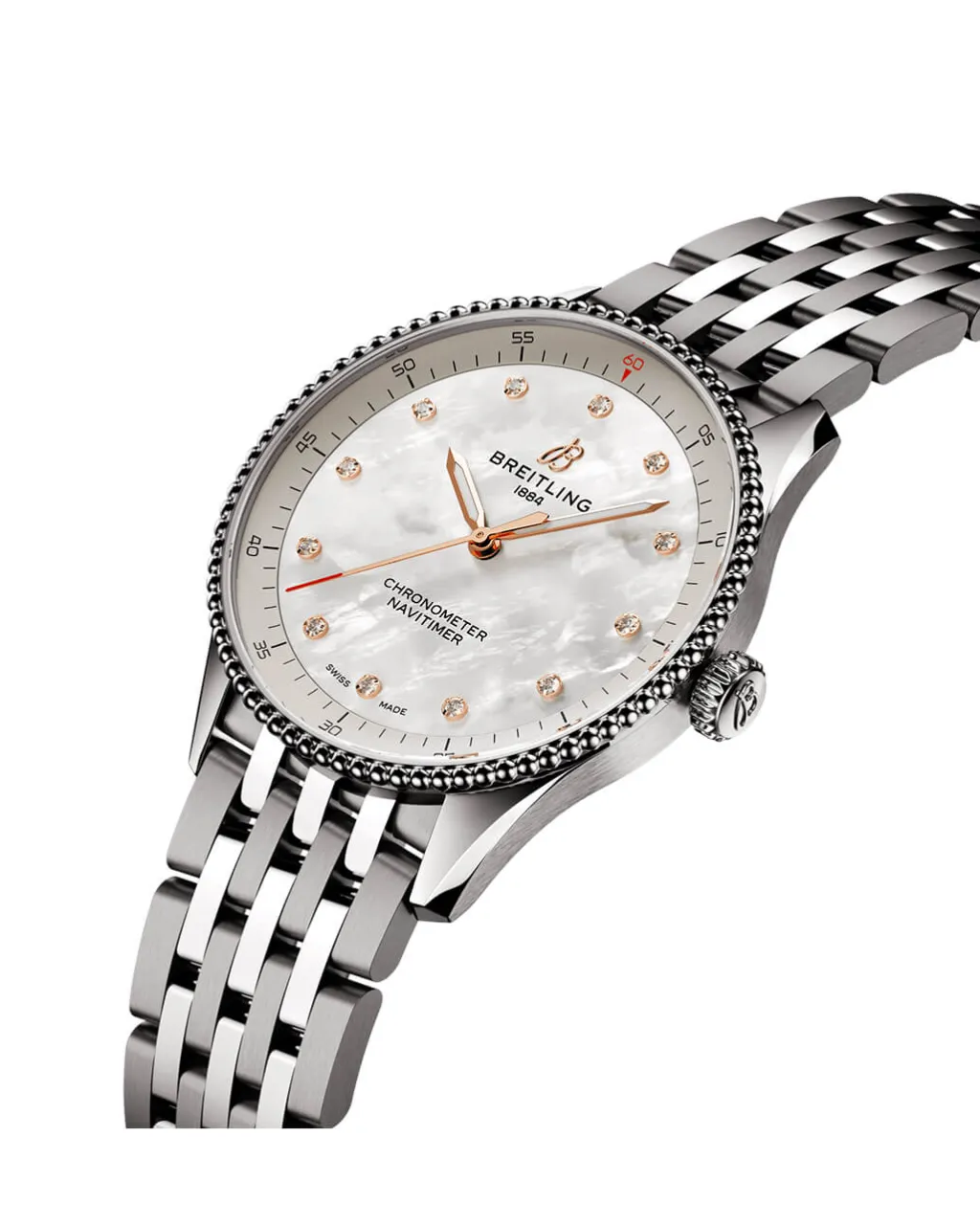 Hot Navitimer perlemorskive 32 mm Til Han