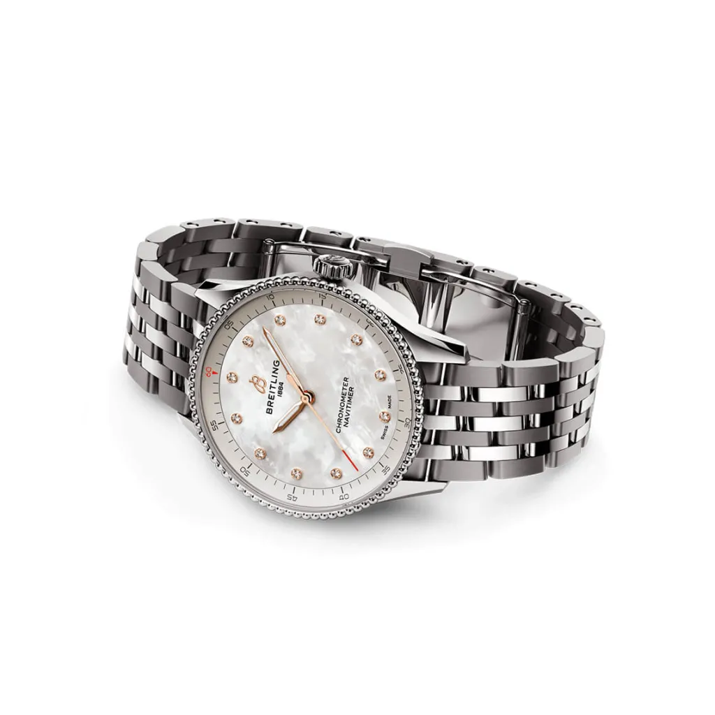 Hot Navitimer perlemorskive 32 mm Til Han