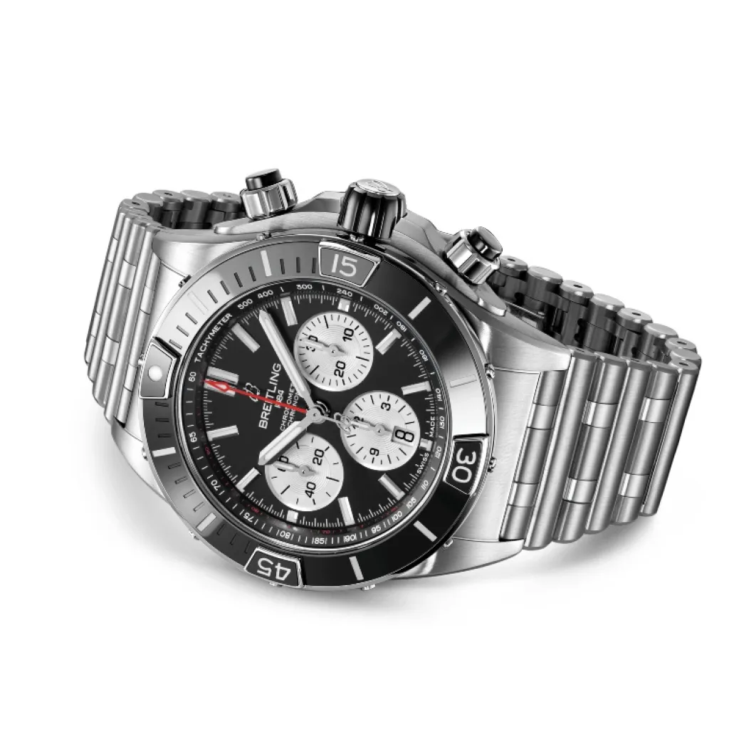 Outlet Super Chronomat B01 44 mm svart skive Til Han