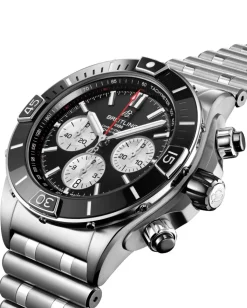 Outlet Super Chronomat B01 44 mm svart skive Til Han