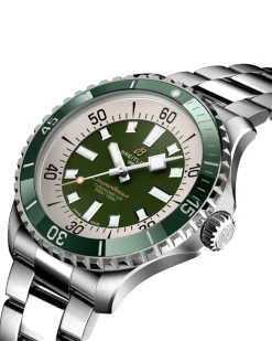 Outlet Superocean Automatic 44 mm grønn skive Dykkerklokker | Til Han