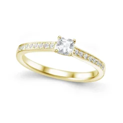 Hot Bridal Eternity diamantring i gult gull cushion 0,40 ct Ringer