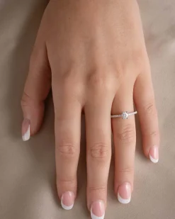 Fashion Bridal Eternity diamantring i hvitt gull oval 0,50 ct Ringer