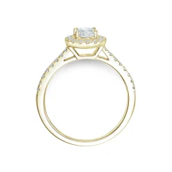 New Bridal Eternity diamantring i gult gull oval 0,75 ct Ringer