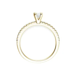 Discount Bridal Eternity diamantring i gult gull oval 0,50 ct Ringer