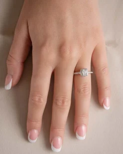 Hot Bridal Eternity diamantring i hvitt gull cushion 0,80 ct Ringer