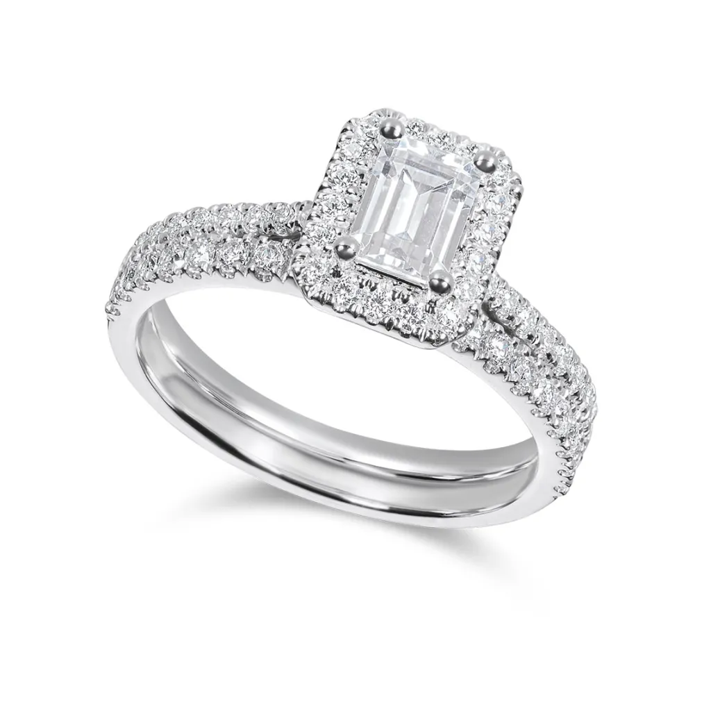 Fashion Bridal Eternity diamantring i hvitt gull 0,75 ct Ringer
