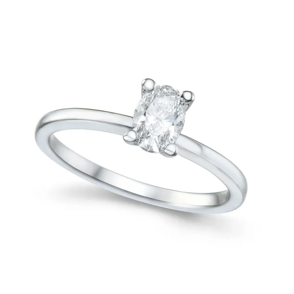 Discount Bridal Eternity enstens diamantring oval 0,80 ct Ringer