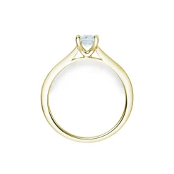 Discount Bridal Eternity enstens diamantring i gult gull emerald cut 0,70 ct Ringer