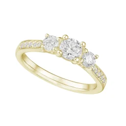 Hot Bridal Eternity trestens diamantring i gult gull 1,00 ct Ringer