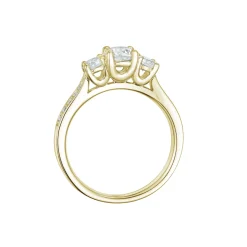 Hot Bridal Eternity trestens diamantring i gult gull 1,00 ct Ringer