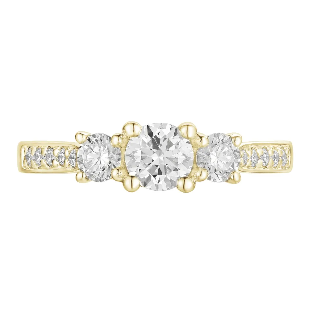 Hot Bridal Eternity trestens diamantring i gult gull 1,00 ct Ringer