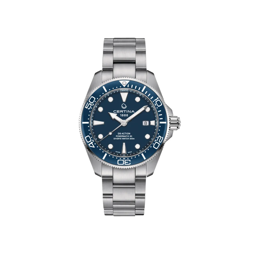 Hot DS Action Diver blå 43 mm Dykkerklokker | Til Han