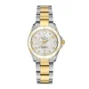 Hot DS Action Lady hvit perlemor 34,5 mm Klokker Med Diamanter | Two Tone Klokker