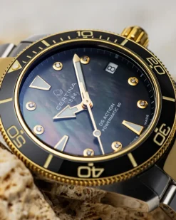 Outlet DS Action Lady svart perlemor 34,5 mm Two Tone Klokker | Til Henne