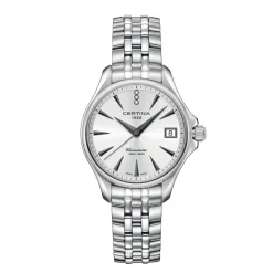 Fashion DS Action sølvfarget skive  med diamanter 33,80 mm Klokker Med Diamanter | Til Henne