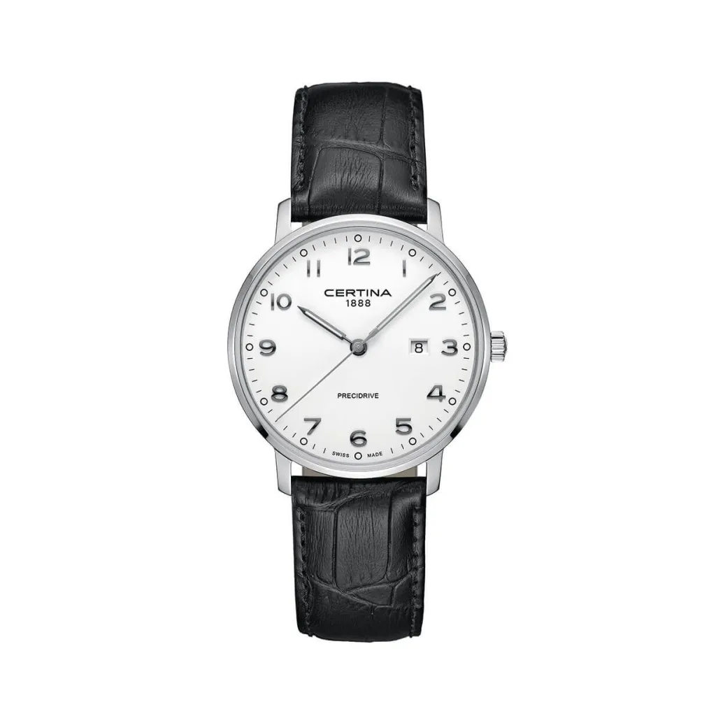 Fashion DS Caimano 39 mm svart skinnrem Til Han