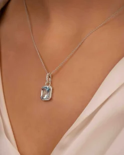 Fashion Charms blå topas og diamanter Ørepynt